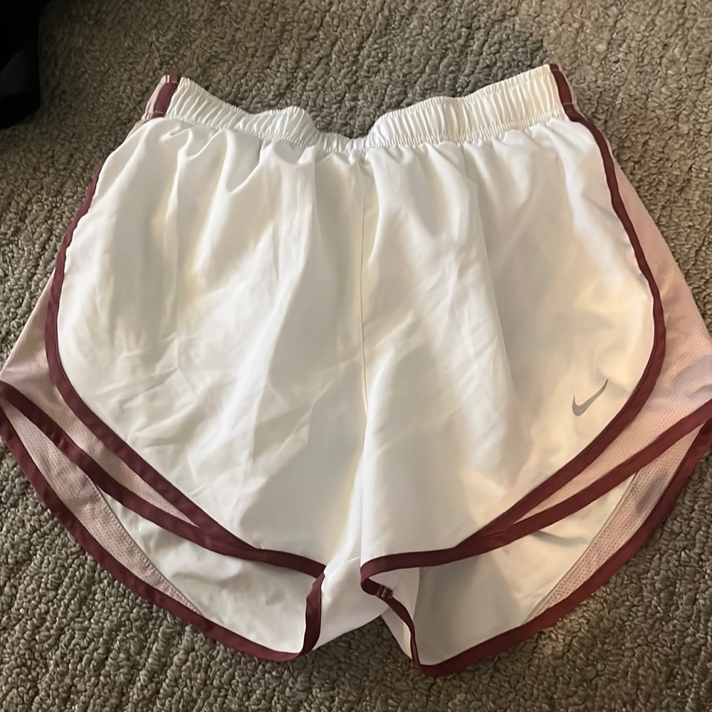 Dry fit Nike shorts in white size medium